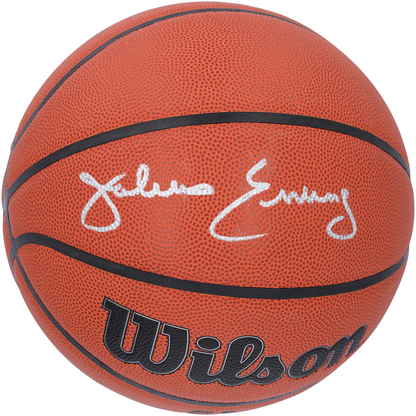 Julius Erving Signed Philadelphia 76ers  Wilson Authentic Series Indoor/Outdoor Basketball (Fanatics)