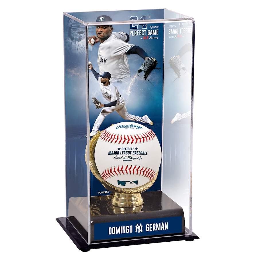 Domingo German Signed New York Yankees  Baseball and Perfect Game Gold Glove Display Case with Image (Fanatics)