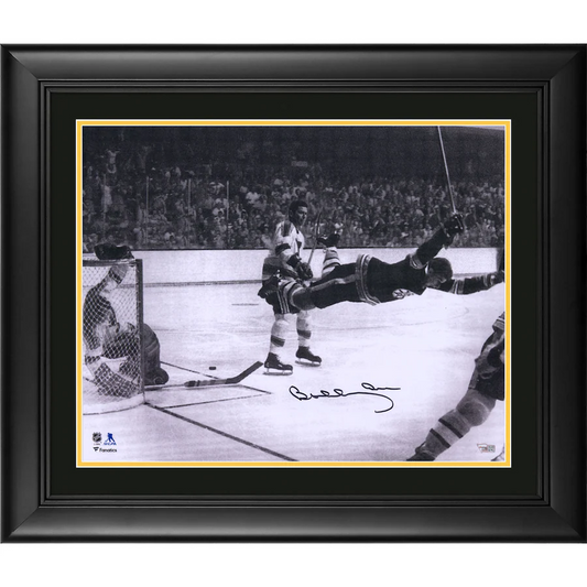 Bobby Orr Signed Boston Bruins Framed 16" x 20" The Goal Photograph (Fanatics)