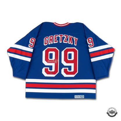 Wayne Gretzky Signed 1997 New York Rangers Blue Jersey CCM (Upper Deck)