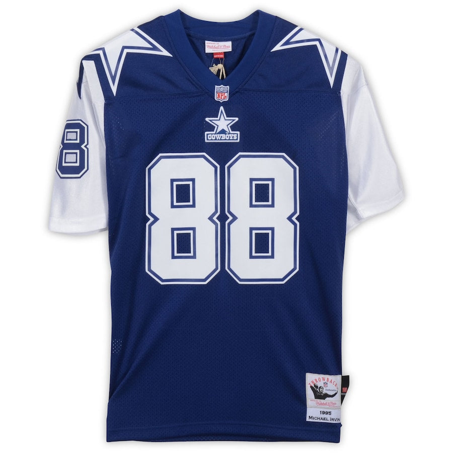 Michael Irvin Signed Dallas Cowboys Mitchell & Ness Blue Alternate Authentic Jersey (Fanatics)