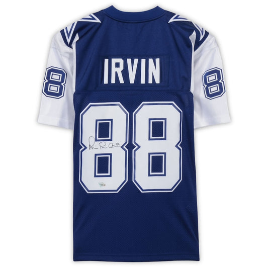 Michael Irvin Signed Dallas Cowboys Mitchell & Ness Blue Alternate Authentic Jersey (Fanatics)