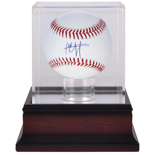 CC Sabathia Signed New York Yankees Baseball & Mahogany Baseball Display Case (Fanatics)