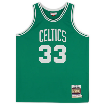 Larry Bird Signed Boston Celtics  Mitchell & Ness Kelly Green 1985-1986 Authentic Jersey with "HOF 1998" Inscription - Limited Edition of 133 (Fanatics)