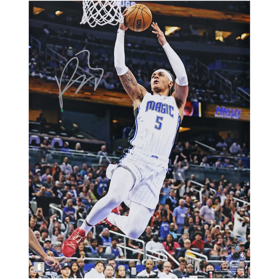 Paolo Banchero Signed Orlando Magic 16" x 20" Layup in White Photograph (Fanatics)