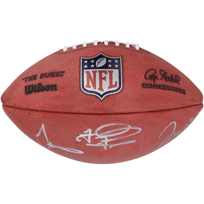 Tua Tagovailoa, Tyreek Hill, Jaylen Waddle Signed Official NFL "Duke" Pro Football (Fanatics)