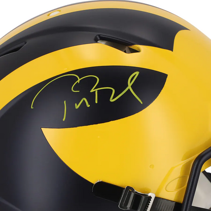 Tom Brady Michigan Wolverines Signed Riddell Speed Pro-Line Helmet(Fanatics)