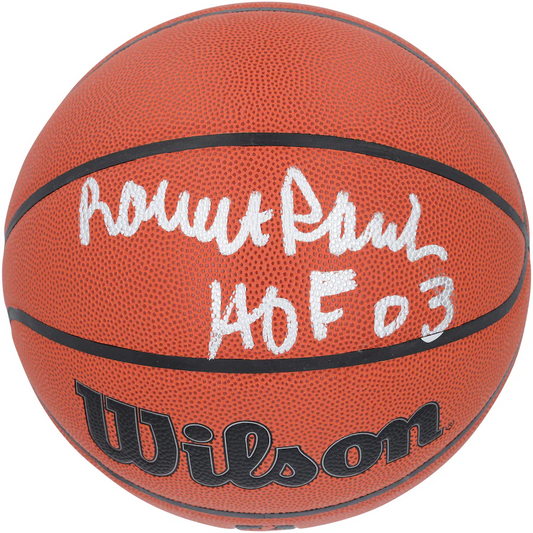 Robert Parish Signed Boston Celtics  Wilson Replica Basketball with "HOF 03" Inscription (Fanatics)