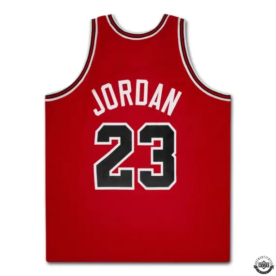 Michael Jordan Signed 1986-87 Chicago Bulls Red Authentic Mitchell & Ness Jersey (Upper Deck)