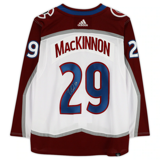 Nathan MacKinnon Signed Colorado Avalanche White Adidas Authentic Jersey (Fanatics)