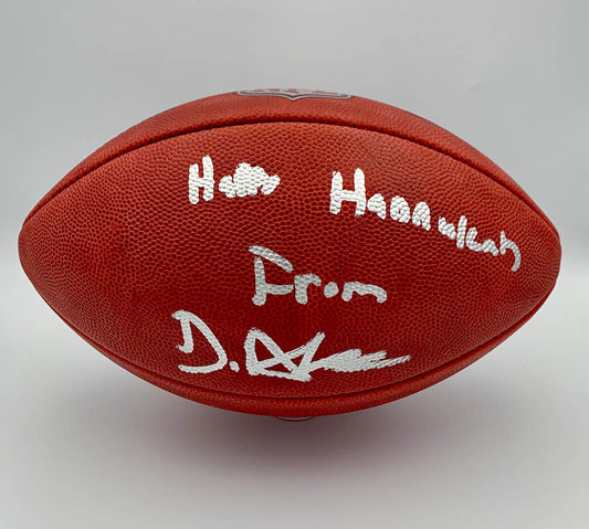 "Happy Hanukkah From De'Von Achane" Signed Official NFL "Duke" Pro Football - Miami Dolphins (Beckett)