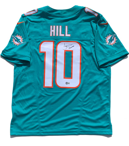 Tyreek Hill Signed Miami Dolphins Aqua Nike Vapor F.U.S.E. Jersey with "Cheetah" Inscription (Beckett)
