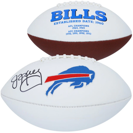 Jim Kelly Signed Buffalo Bills White Panel Football (Fanatics)