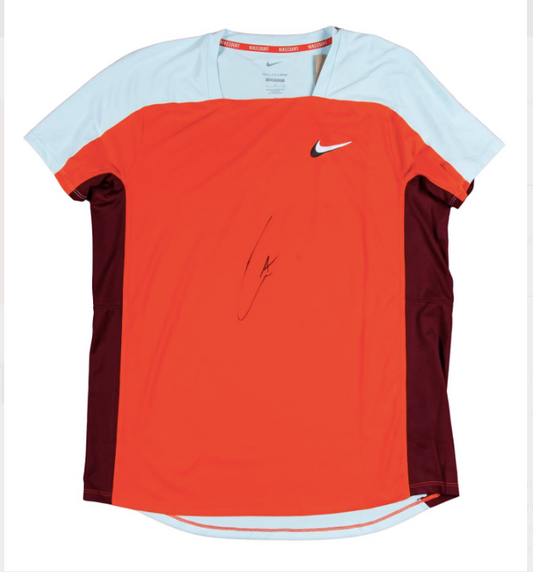 Carlos Alcaraz Signed Nike US Open Orange Tennis Shirt (Beckett)