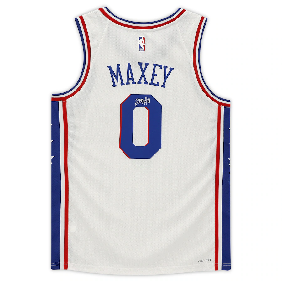 Tyrese Maxey Signed White Philadelphia 76ers  Nike 2020-2021 Association Edition Swingman Jersey (Fanatics)