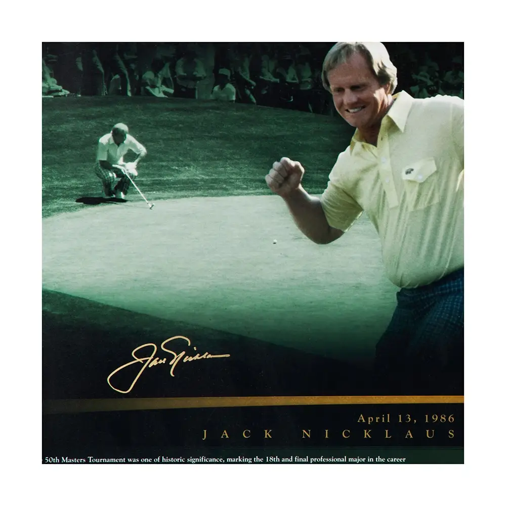 Tiger Woods & Jack Nicklaus Signed "Masterful" Print (Upper Deck)