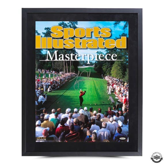 Tiger Woods Signed Sports Illustrated Cover Print 2001 Masters - Framed (Upper Deck)