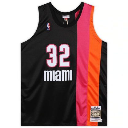 Shaquille O'Neal  Signed Miami Heat  Black Alternate 2005-06 Mitchell & Ness Authentic Jersey (Fanatics)