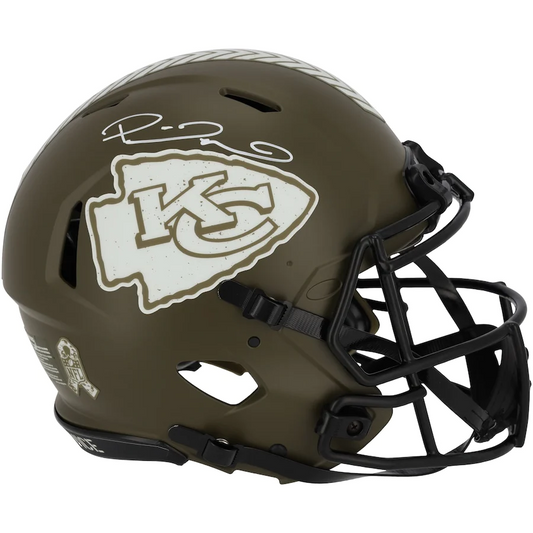 Patrick Mahomes Signed Kansas City Chiefs Riddell Salute to Service Speed Authentic Helmet (Fanatics)