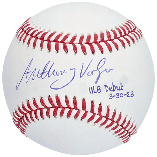 Anthony Volpe Signed Official MLB Baseball with "MLB Debut 3-30-23" Inscription (Fanatics)