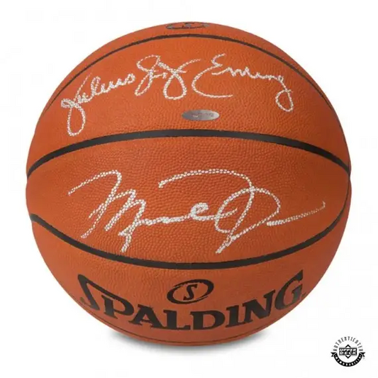 Michael Jordan & Julius Erving Signed Official NBA Spalding Basketball (Upper Deck)