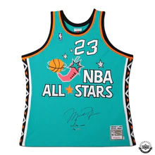 Michael Jordan Signed 1996 NBA All-Star Game Jersey "2/11/96 MVP" Embroidered M&N LE/96 (Upper Deck)