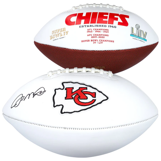 Joe Montana Signed Kansas City Chiefs White Panel Football (Fanatics)