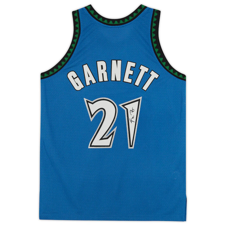 Kevin Garnett  Signed Minnesota Timberwolves  Green Mitchell and Ness Authentic Jersey (Fanatics)