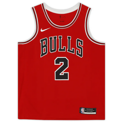 Lonzo Ball Signed Red Chicago Bulls  Nike Swingman Jersey (Fanatics)