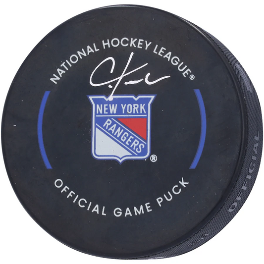 Chris Kreider Signed New York Rangers Official Game Hockey Puck (Fanatics)