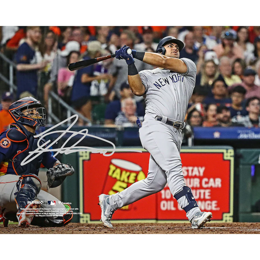 Jasson Dominguez Signed New York Yankees 8" x 10" Home Run Photograph (Fanatics)