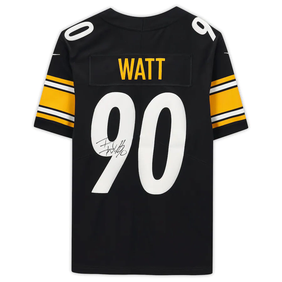 T.J. Watt Signed Pittsburgh Steelers Black Nike Limited Jersey (Fanatics)