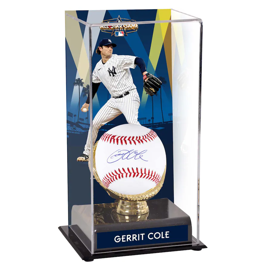 Gerrit Cole Signed New York Yankees  Baseball and 2022 MLB All-Star Game Gold Glove Display Case with Image (Fanatics)