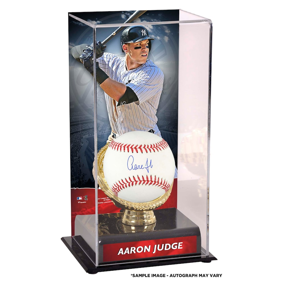 Aaron Judge Signed New York Yankees Baseball and Sublimated Display Case with Image (Fanatics)