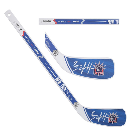 Brian Leetch Signed New York Rangers Reverse Retro Mini Stick (Fanatics)