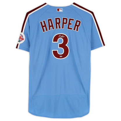 Bryce Harper Signed Philadelphia Phillies Light Blue Alternate Nike Authentic Jersey (Fanatics)