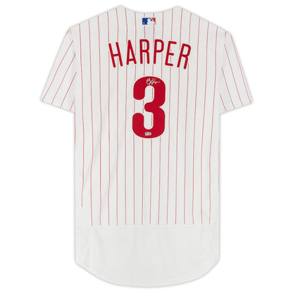 Bryce Harper Signed Philadelphia Phillies White Pinstripe Nike Authentic Jersey (Fanatics)