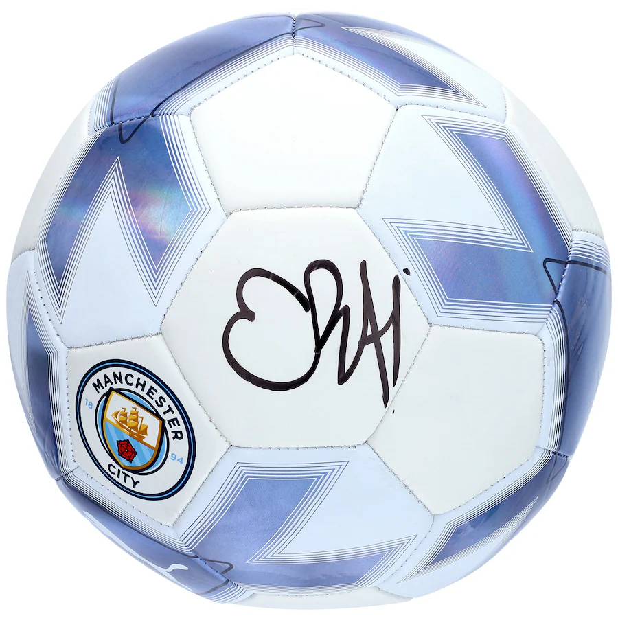 Erling Haaland Signed Manchester City Purple Puma Soccer Ball (Fanatics)