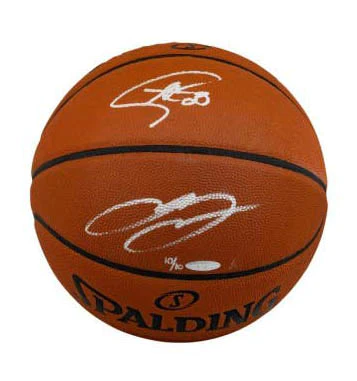 Stephen Curry & LeBron James Dual-Signed Authentic NBA Spalding Basketball LE/10 (Upper Deck)