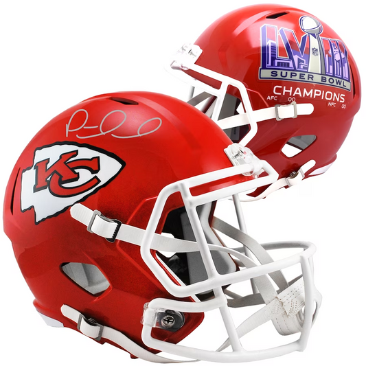 Patrick Mahomes Kansas City Chiefs Autographed Super Bowl LVIII Champions Riddell Speed Replica Helmet (Fanatics)