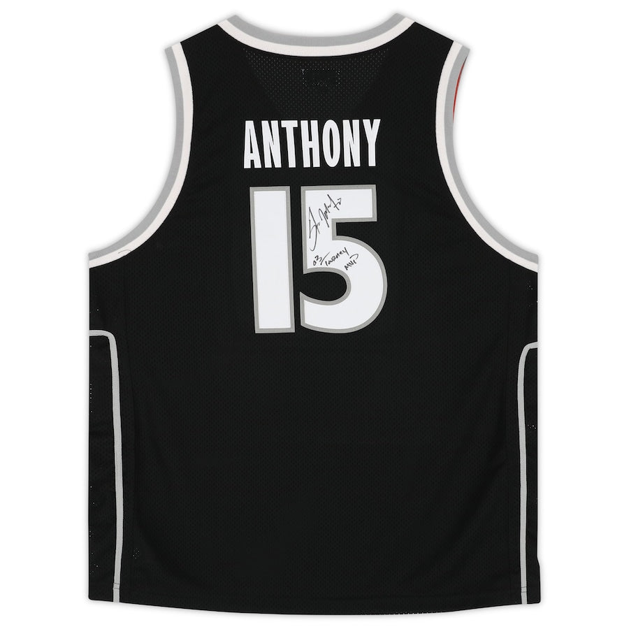 Carmelo Anthony Signed Syracuse Orange Black Retro Alumni Commemorative Replica Jersey with "03 Tourney MVP" Inscription (Fanatics)