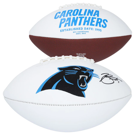 Bryce Young Signed Carolina Panthers White Panel Football (Fanatics)