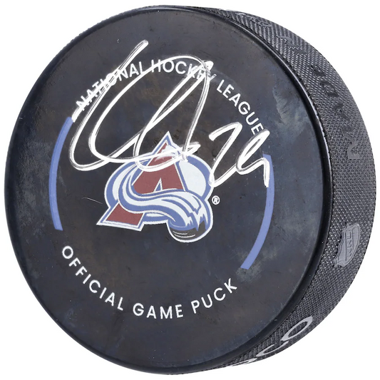 Nathan MacKinnon Signed Colorado Avalanche 2022 Official Game Puck (Fanatics)