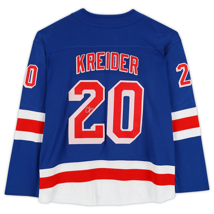 Chris Kreider Signed New York Rangers Blue Fanatics Breakaway Jersey (Fanatics)