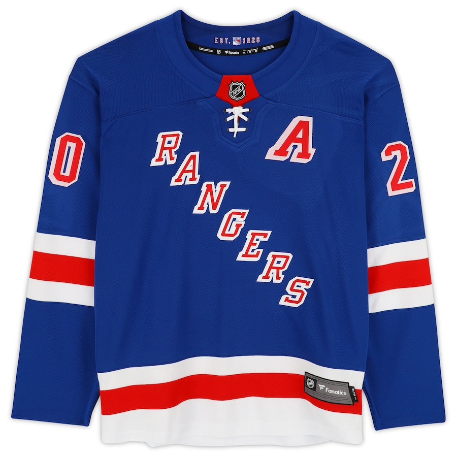 Chris Kreider Signed New York Rangers Blue Fanatics Breakaway Jersey (Fanatics)