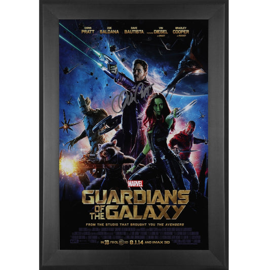 Chris Pratt Guardians of the Galaxy Autographed 11" x 17" Movie Poster - Framed (Fanatics)