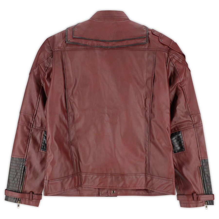 Chris Pratt Guardians of the Galaxy Autographed Star Lord Distressed Maroon Leather Jacket (Fanatics)