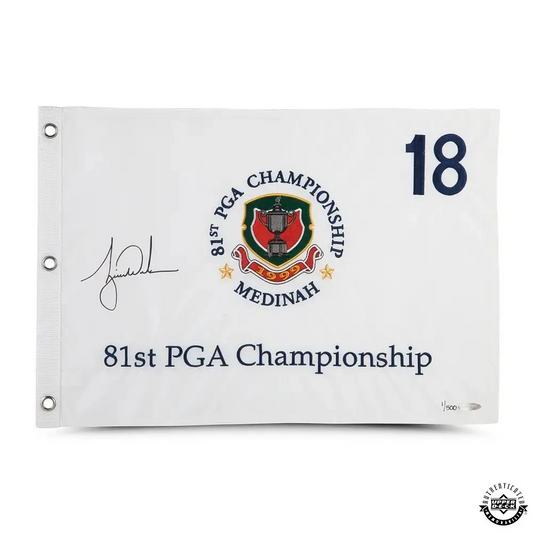 Tiger Woods Signed 1999 PGA Championship Pin Flag LE/500 (Upper Deck)