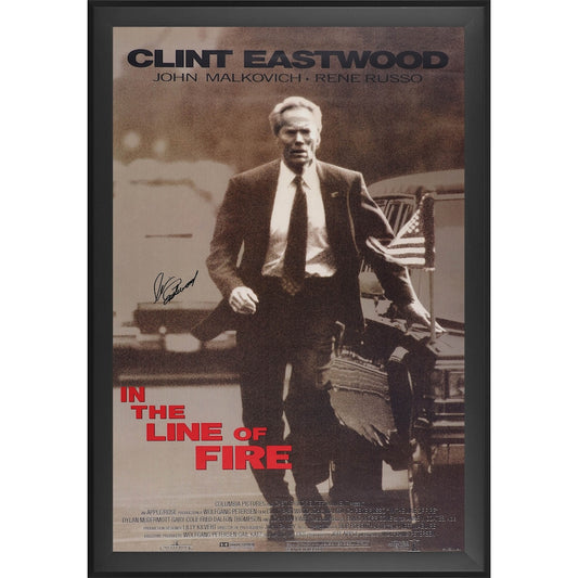 Clint Eastwood Autographed In the Line of Fire 27" x 40" Movie Poster - Framed (Fanatics)