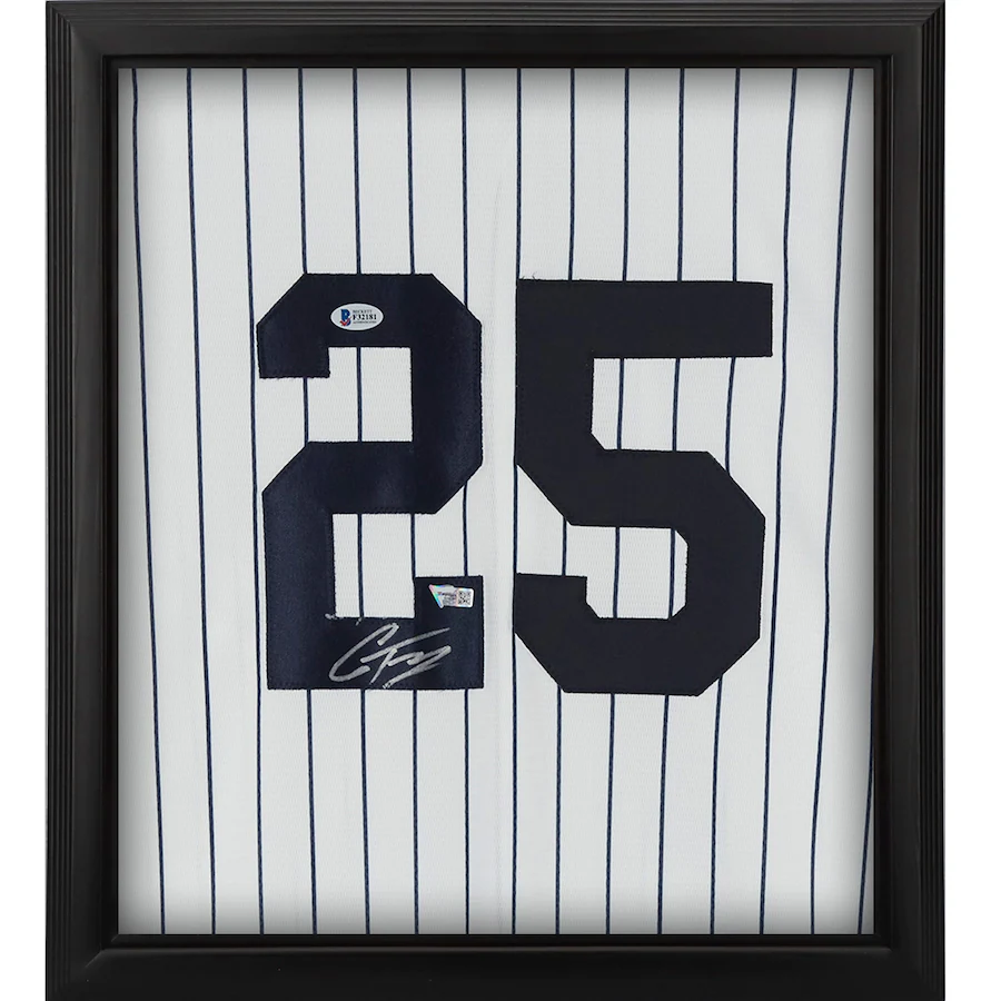 Gleyber Torres Signed New York Yankees  Framed White Majestic Replica Jersey Shadowbox (Fanatics)